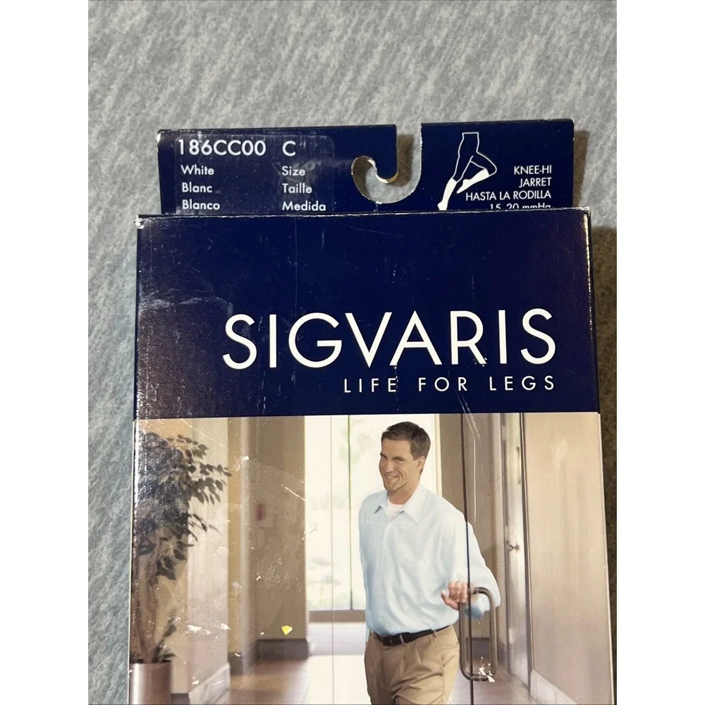 Sigvaris Life For Legs Support Therapy Stockings Knee Hi Size C Shoe 11.5-14 New